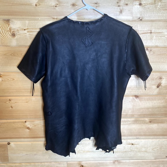 Men's Leather Custom Made Upcycled Rocker Band Outfit - Picture 10 of 15